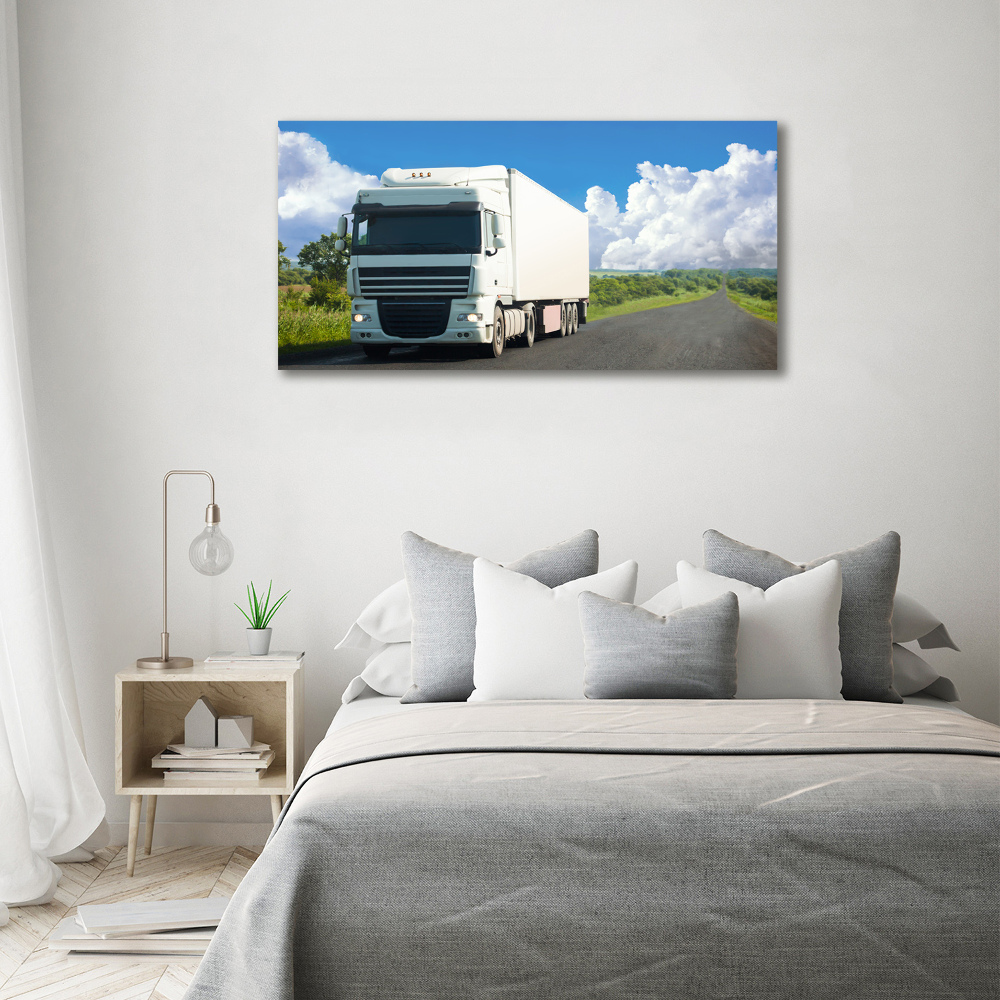 Akrilüveg fotó Fehér teherautó