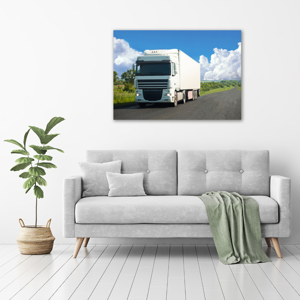 Akrilüveg fotó Fehér teherautó
