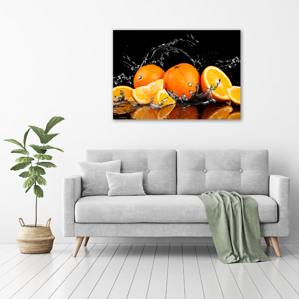 Akril üveg kép Narancs és víz
