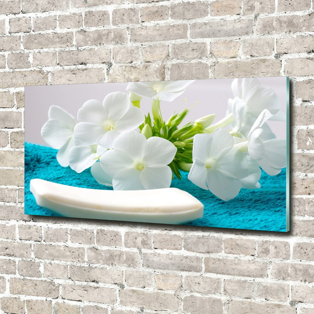Akrilkép Fehér virágok spa