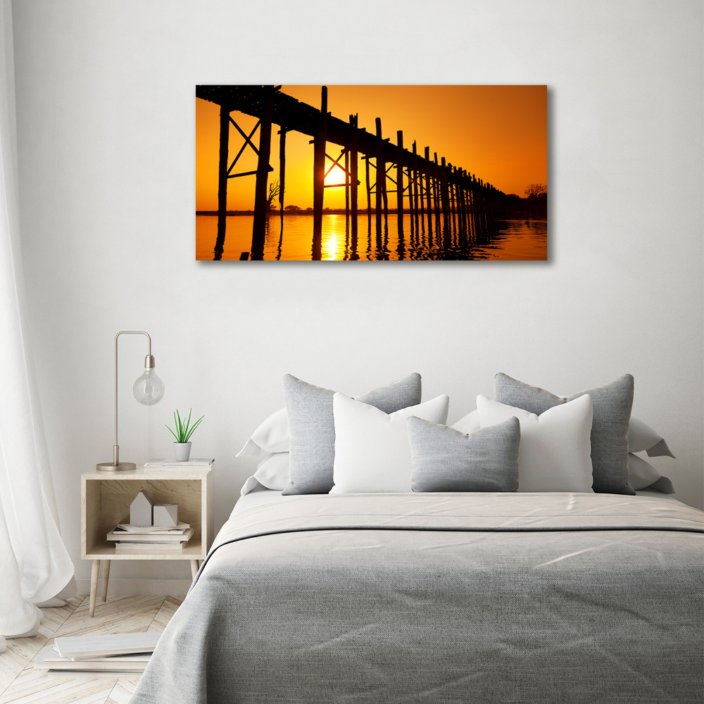 Akrilüveg fotó Bridge naplemente