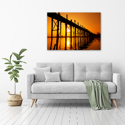 Akrilüveg fotó Bridge naplemente