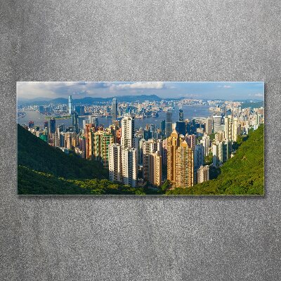 Akrilüveg fotó Hong kong panoráma