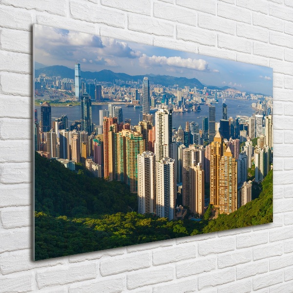 Akrilüveg fotó Hong kong panoráma