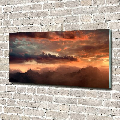 Akrilüveg fotó Sunset hegy