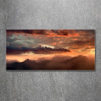 Akrilüveg fotó Sunset hegy