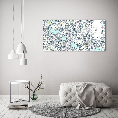 Akril üveg kép Virágos mintával