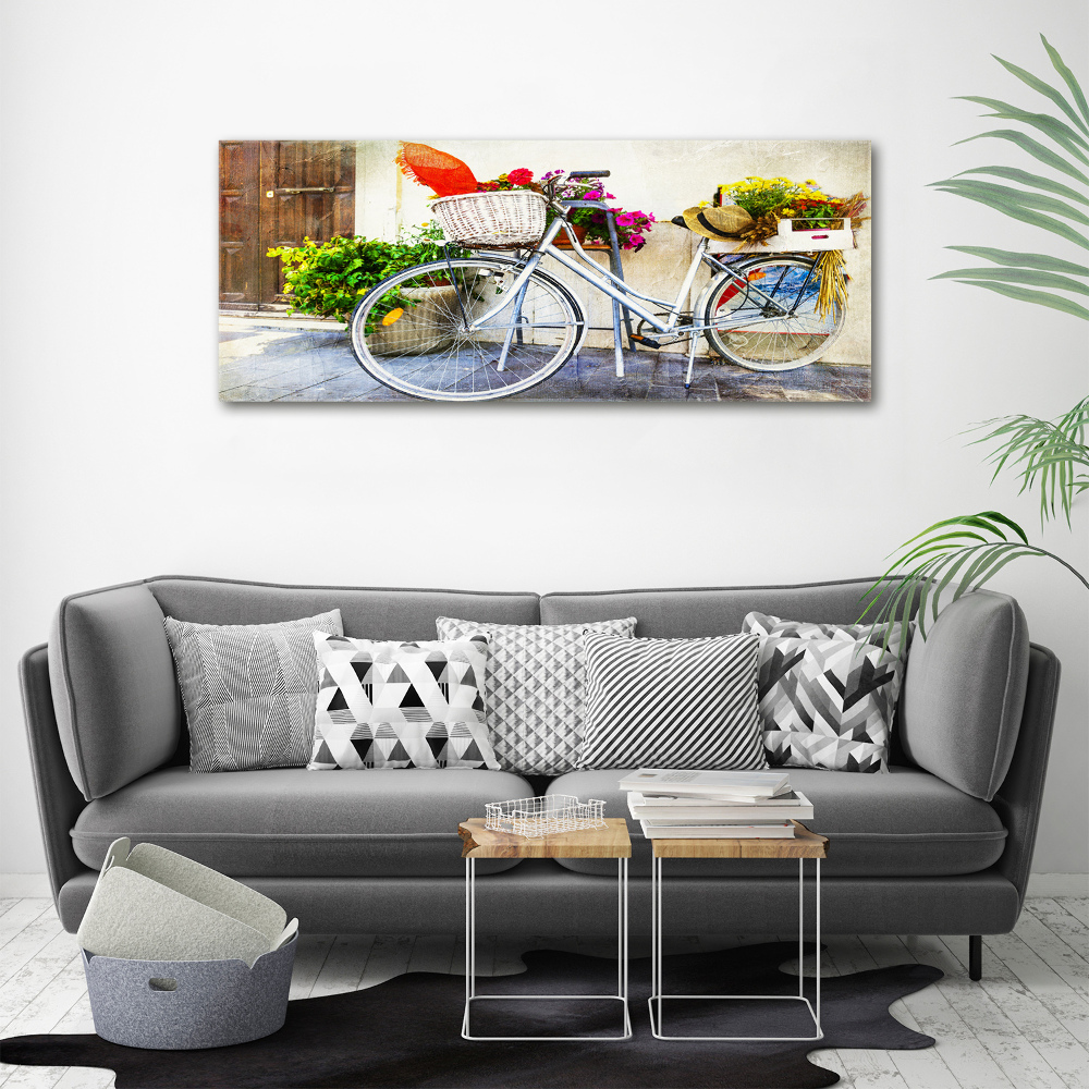 Akrilüveg fotó Fehér kerékpár