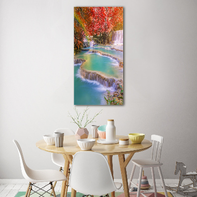 Akril üveg kép Vízesés ősszel