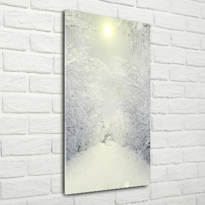 Akril üveg kép Erdőben télen