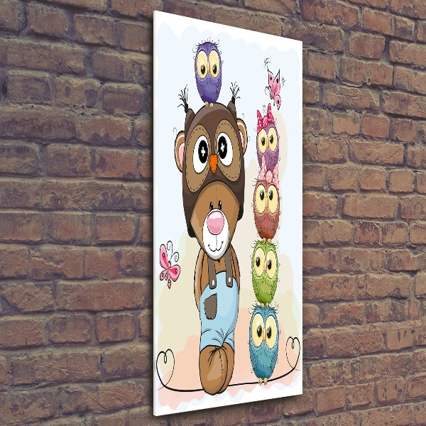 Akrilkép Bear és bagoly