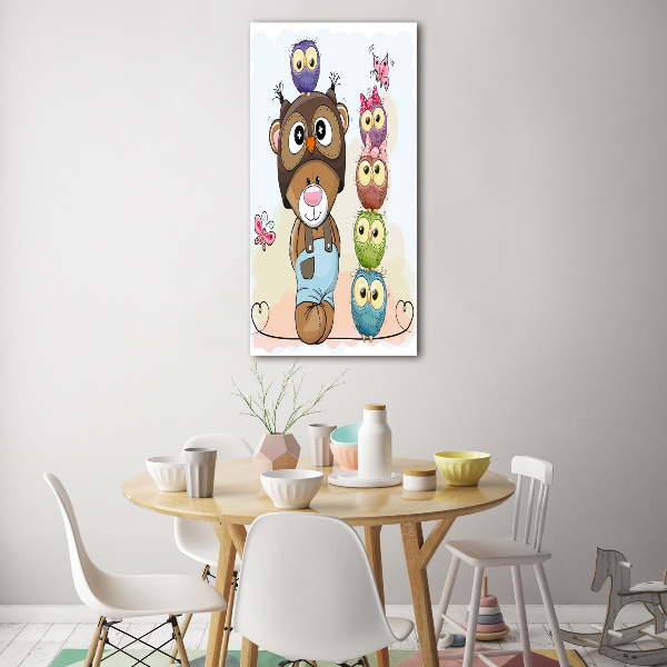 Akrilkép Bear és bagoly