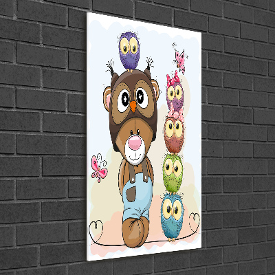 Akrilkép Bear és bagoly