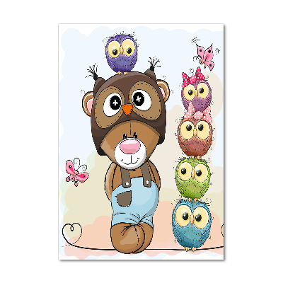 Akrilkép Bear és bagoly