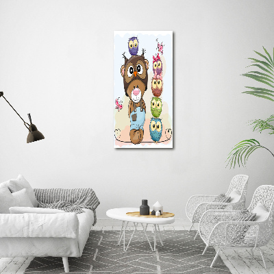 Akrilkép Bear és bagoly