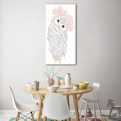 Akrilkép Bagoly a koszorú