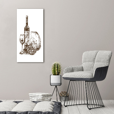 Akril üveg kép Bor és rágcsálnivalók