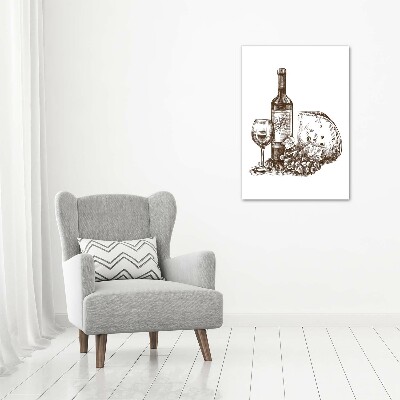Akril üveg kép Bor és rágcsálnivalók
