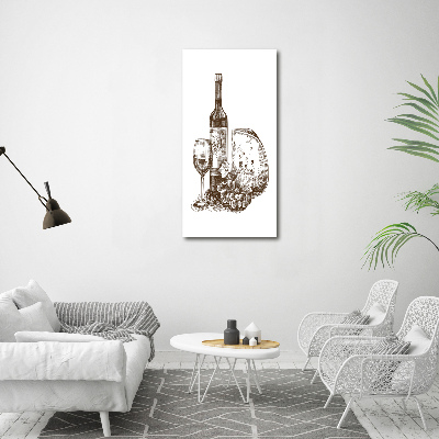 Akril üveg kép Bor és rágcsálnivalók