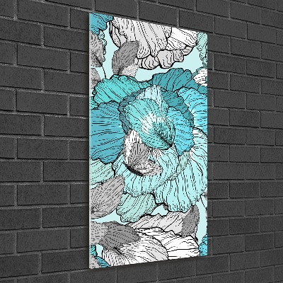 Akrilkép Virágos mintával