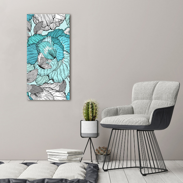 Akrilkép Virágos mintával