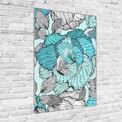 Akrilkép Virágos mintával