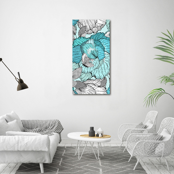 Akrilkép Virágos mintával