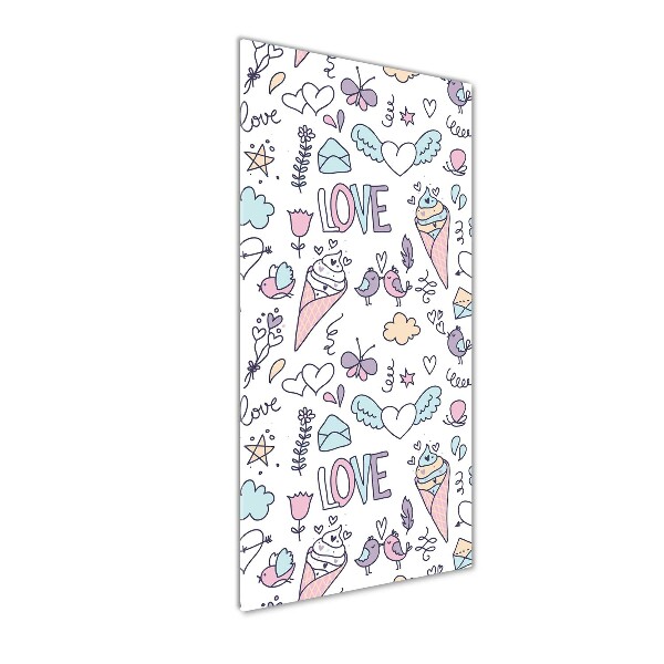 Akril üveg kép Romantikus minta