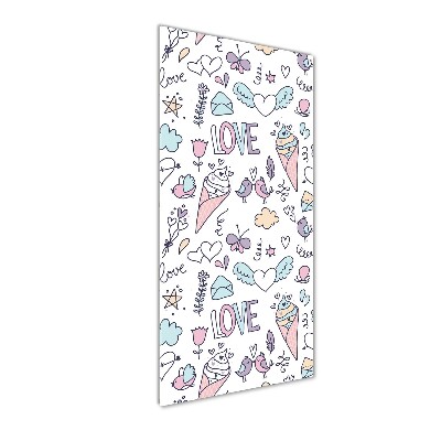 Akril üveg kép Romantikus minta