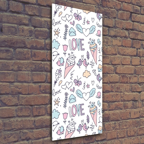 Akril üveg kép Romantikus minta