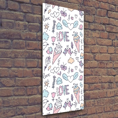 Akril üveg kép Romantikus minta