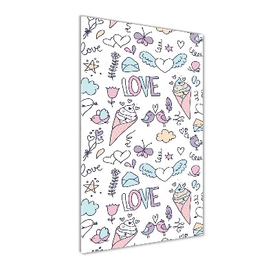 Akril üveg kép Romantikus minta