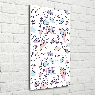 Akril üveg kép Romantikus minta