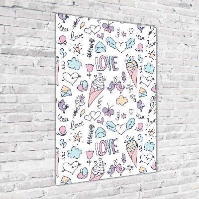 Akril üveg kép Romantikus minta