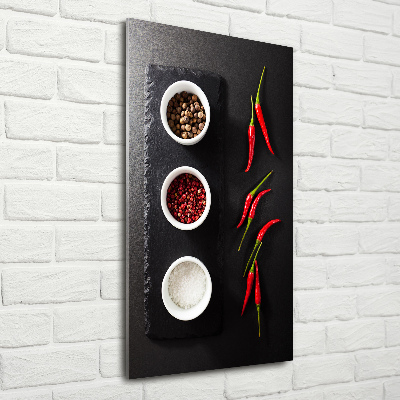Akril üveg kép Fűszerek és paprika
