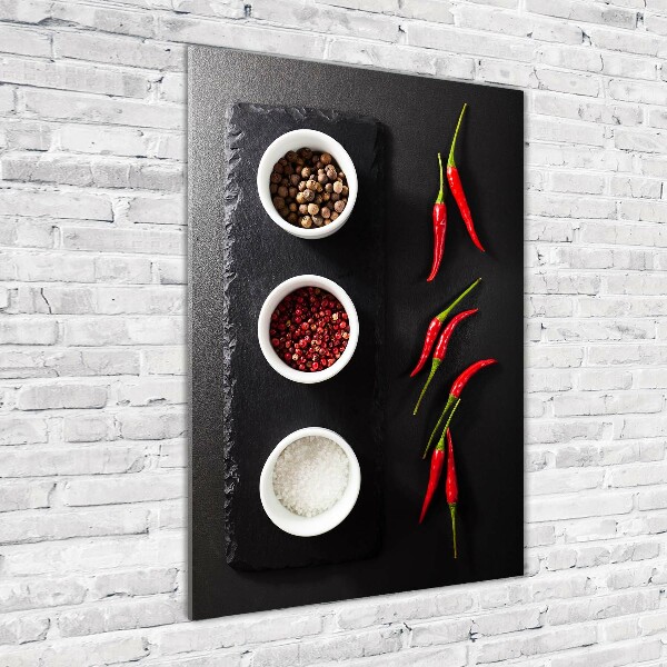 Akril üveg kép Fűszerek és paprika