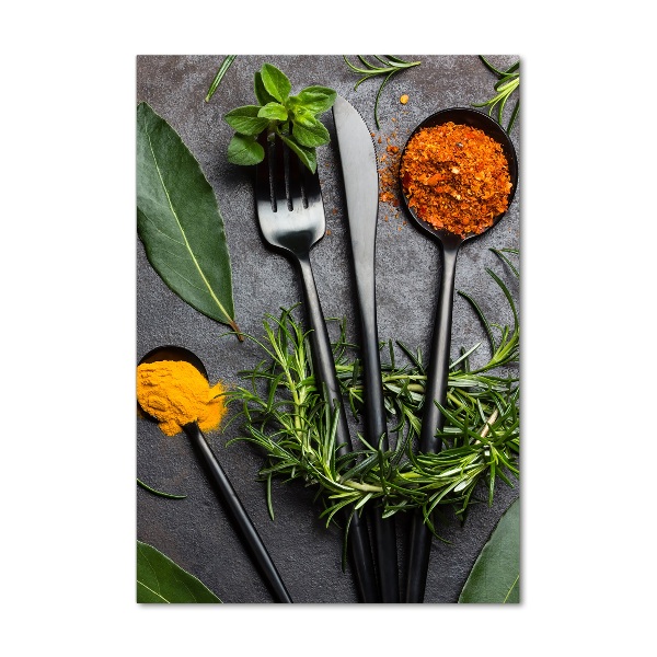 Akril üveg kép Evőeszközök és fűszerek