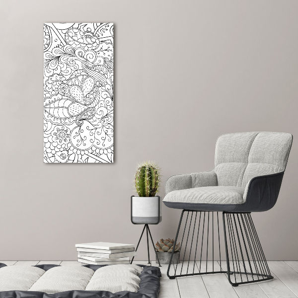 Akrilkép Háttér zentangle