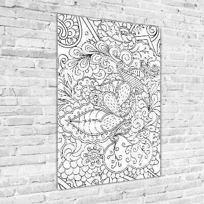 Akrilkép Háttér zentangle