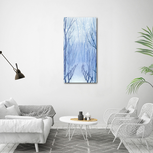 Akril üveg kép Erdőben télen