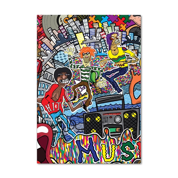 Akrilüveg fotó Zenei kollázs