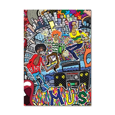 Akrilüveg fotó Zenei kollázs