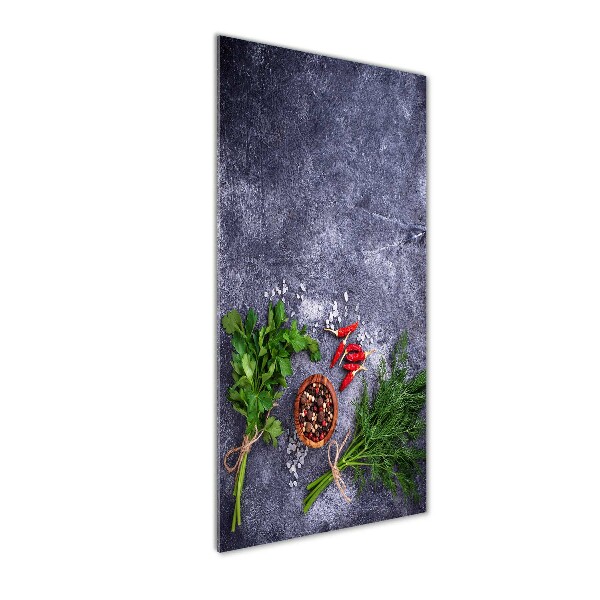 Akril üveg kép Gyógy-és fűszernövények