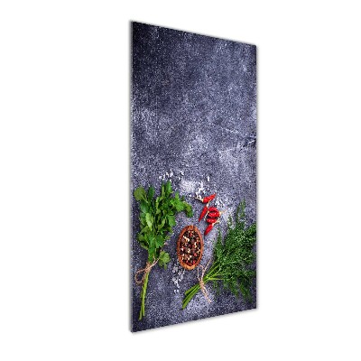 Akril üveg kép Gyógy-és fűszernövények