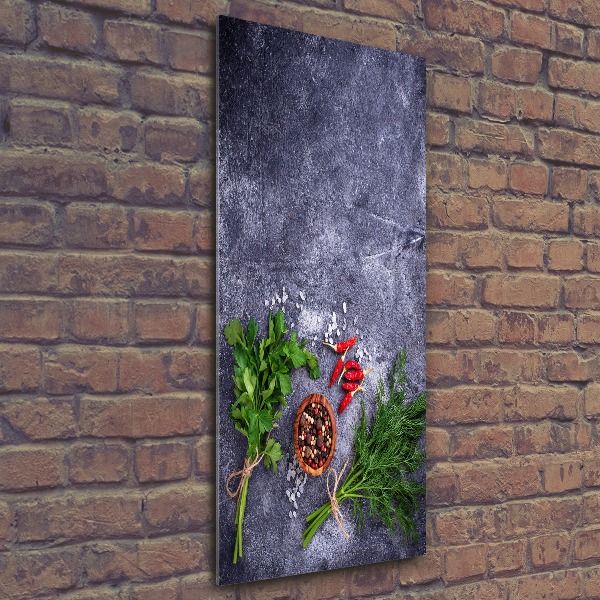 Akril üveg kép Gyógy-és fűszernövények