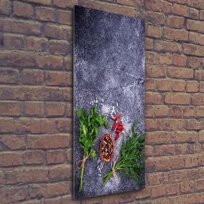 Akril üveg kép Gyógy-és fűszernövények