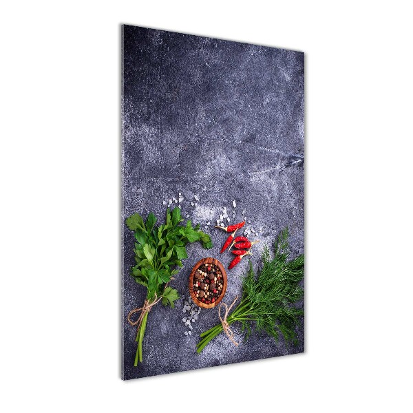 Akril üveg kép Gyógy-és fűszernövények