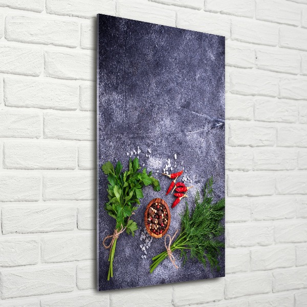 Akril üveg kép Gyógy-és fűszernövények