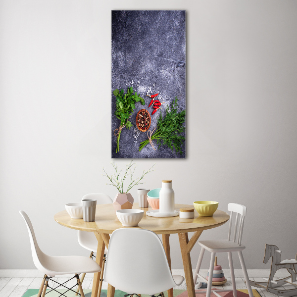 Akril üveg kép Gyógy-és fűszernövények