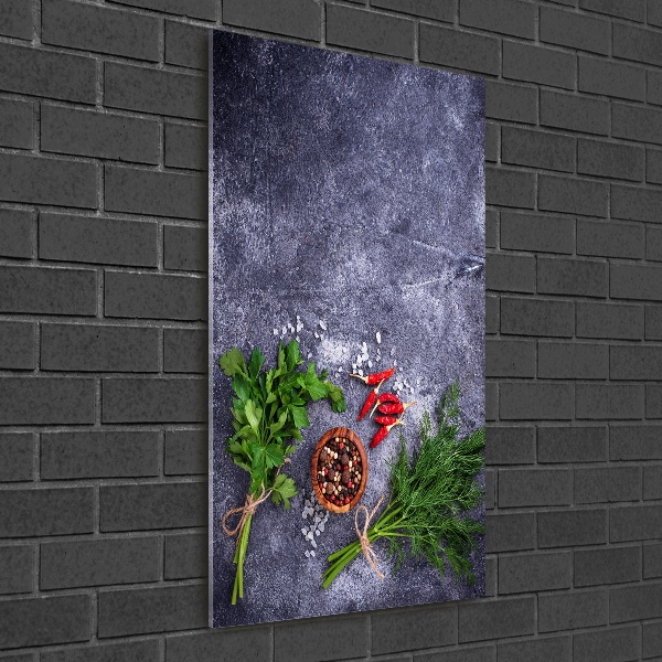 Akril üveg kép Gyógy-és fűszernövények